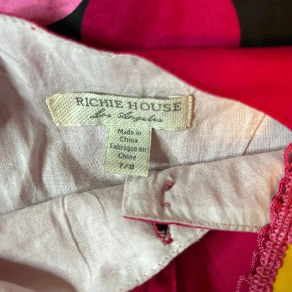 Richie House Big Girls'  Multicolored Dot Dress  Size 7/8 - Picture 5 of 6